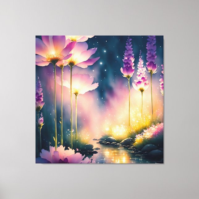 Cosmos blossoms Art Work Canvas Print (Front)