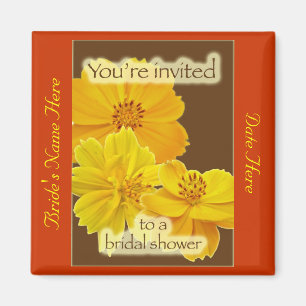 Cosmos Bridal Shower Invitation Magnet