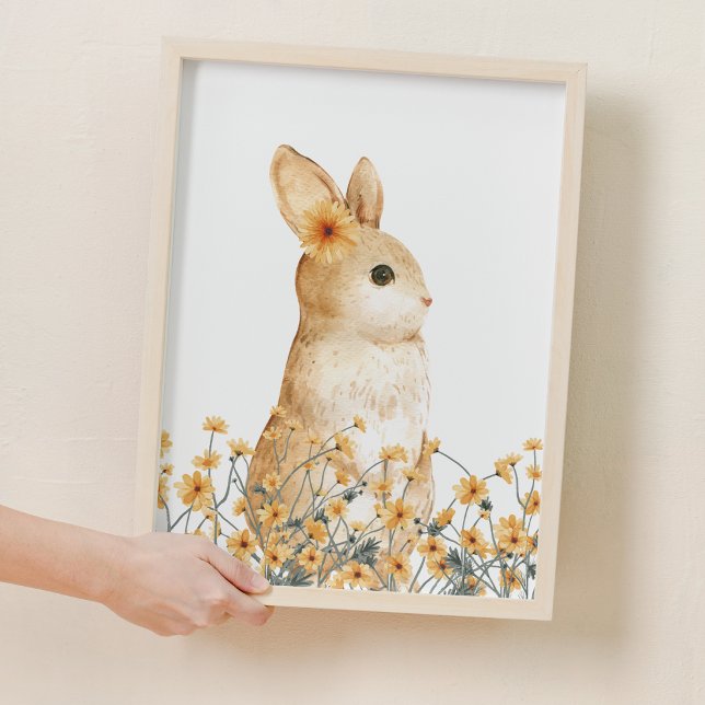 Cosmos Bunny Flower Woodland Nursery Decor  (Cosmos Bunny Flower Woodland Nursery Decor)