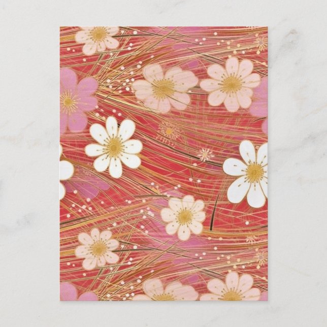 Cosmos Chiyogami  Postcard (Front)