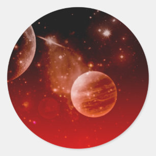cosmos, classic round sticker
