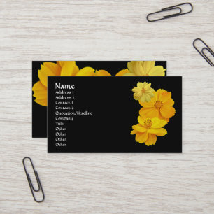 Cosmos (Cosmos sulphureus) Flowers Business Card
