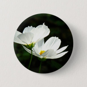 Cosmos Daisy Flowers 6 Cm Round Badge