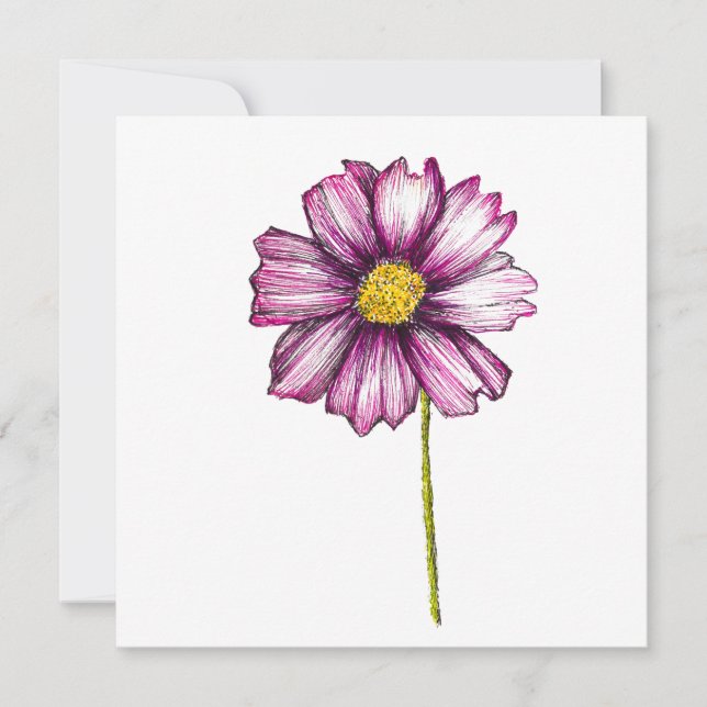 Cosmos Flower Card (Front)