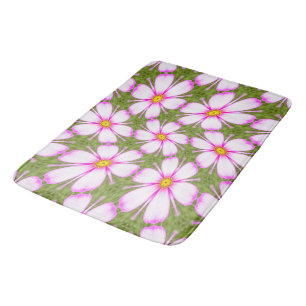 Cosmos Flowers Pattern Bath Mat
