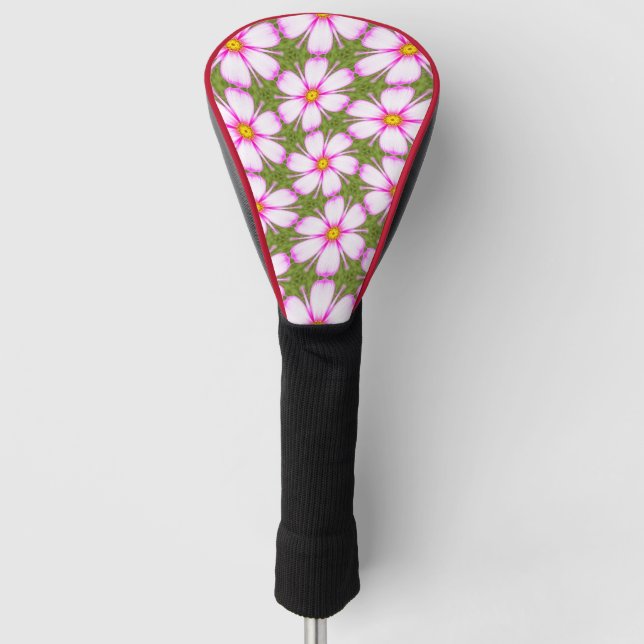 Cosmos Flowers Pattern Golf Head Cover (Front)