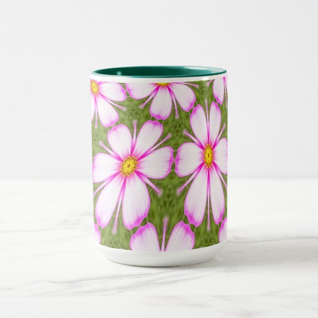 Cosmos Flowers Pattern Mug (Center)