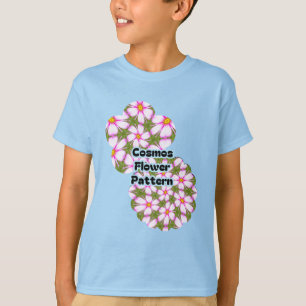 Cosmos Flowers Pattern T-Shirt