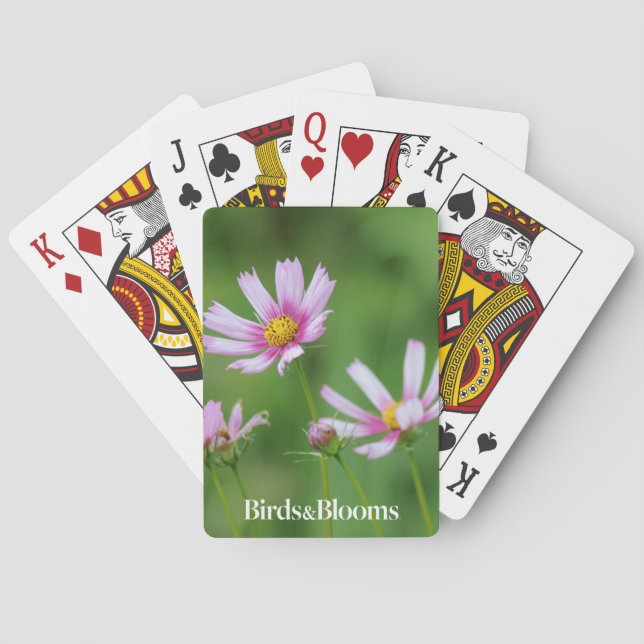 Cosmos Flowers Playing Cards (Back)