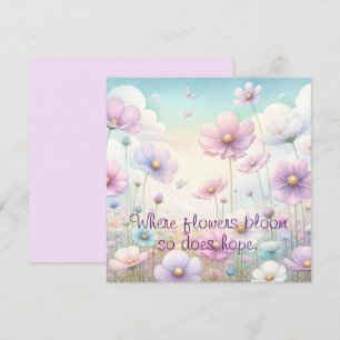 Cosmos Flowers & Quote Card