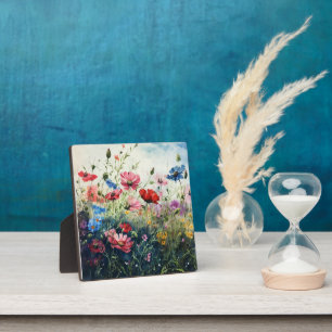 Cosmos Flowers Up Close Plaque