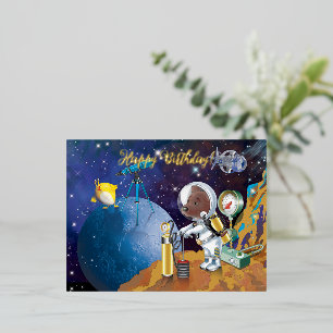 cosmos foil holiday postcard