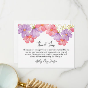 Cosmos Funeral Thank You Card Bereavement