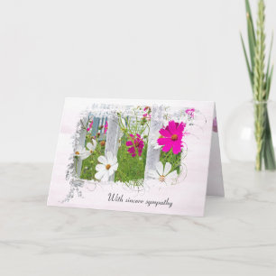 Cosmos Garden Sympathy  Card