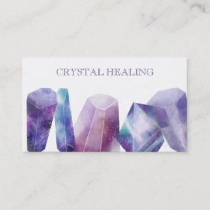 * Cosmos Gemstone Watercolor Universe Gem Crystals Business Card