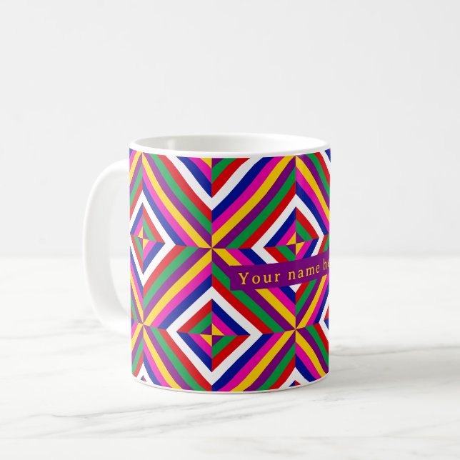Cosmos-infinite Personalised Mug - Yellow/Purple (Front Left)