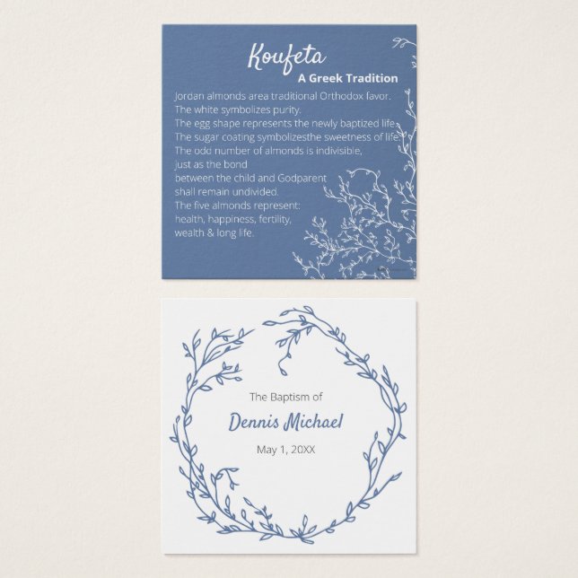 Cosmos Koufeta Card (Front & Back)