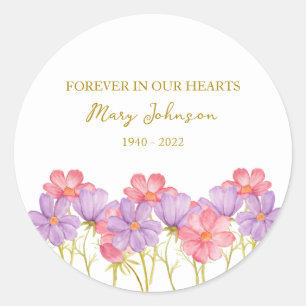 Cosmos Memorial Funeral Classic Round Sticker