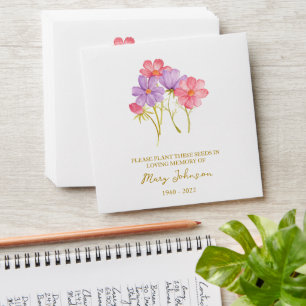 Cosmos Memorial Funeral Seed Envelope