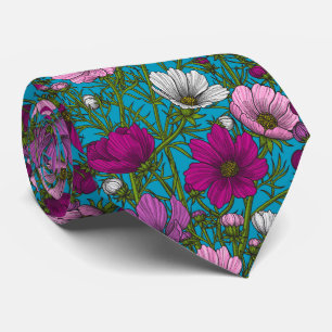 Cosmos mix on blue tie