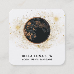 *~* Cosmos Moon Universe .  Glitter Stars Shaman Square Business Card