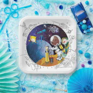 cosmos paper plate
