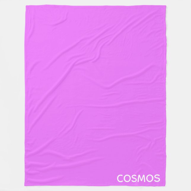 Cosmos purple color name fleece blanket (Front)