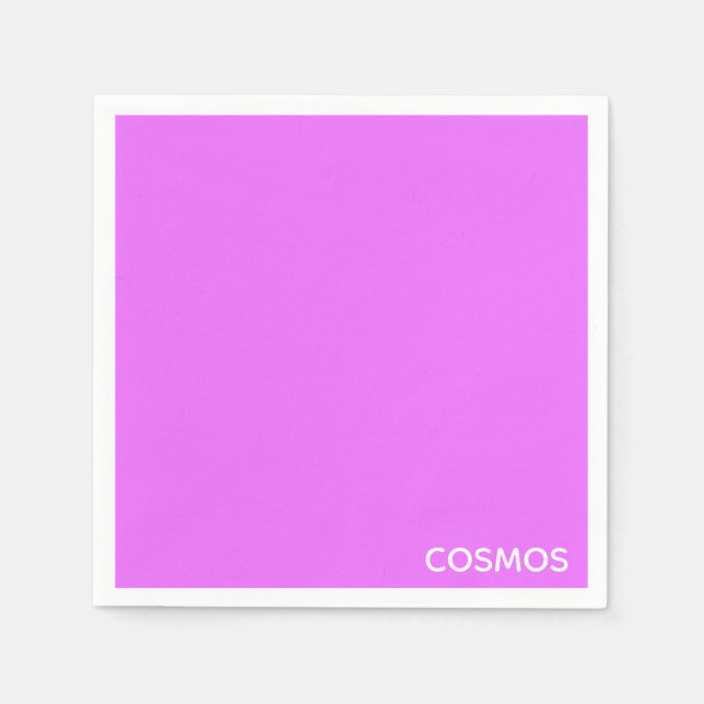 Cosmos purple color name napkin (Front)