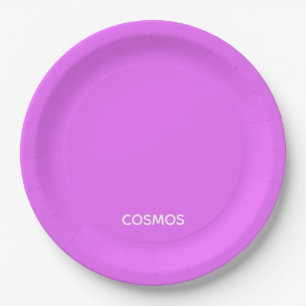 Cosmos purple color name paper plate