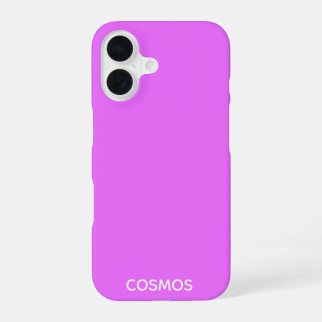 Cosmos purple colour name iPhone 16 case (Back)