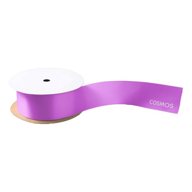 Cosmos purple colour name satin ribbon (Spool)