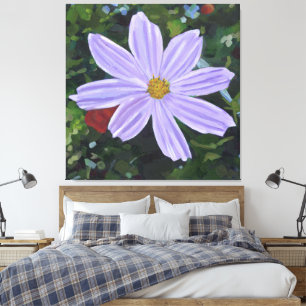 Cosmos Purple Large Floral Canvas Print