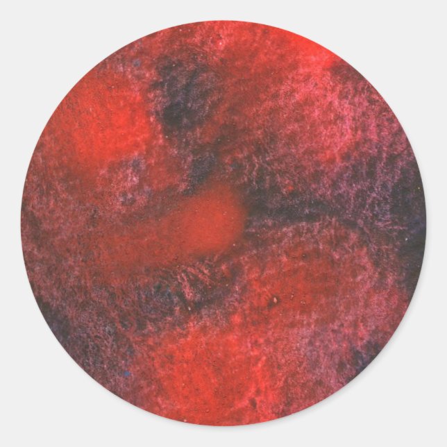 "Cosmos Red" Abstract Design Sticker (Front)