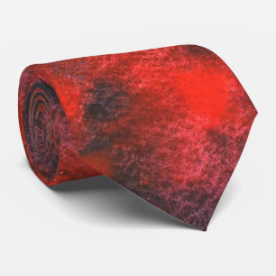"Cosmos Red" Abstract Design Tie