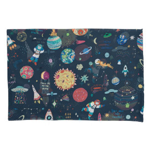 Cosmos Space: Hand Drawn Pillowcase