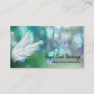 *~* Cosmos Stars Galaxy Angel Wing Pastel Universe Business Card