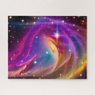 Cosmos Swirling Indigo Party Fun Event in Universe Jigsaw Puzzle