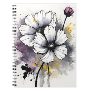 Cosmos - Watercolor flowers Notebook