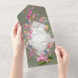 Cosmos Wilderness Wild-Flowers All In One Invitation