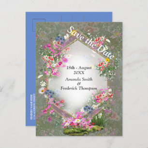 Cosmos Wilderness Wild-Flowers Announcement Postcard