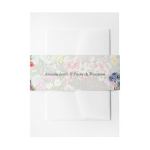 Cosmos Wilderness Wild-Flowers Invitation Belly Band