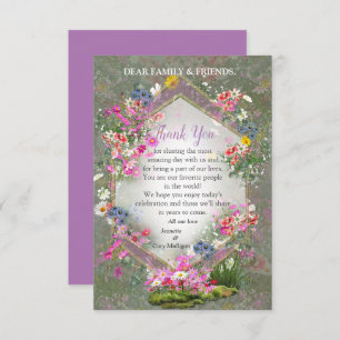 Cosmos Wilderness Wild-Flowers RSVP Card