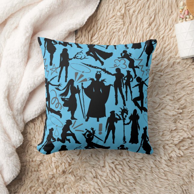 Cosplay Anime actions pattern.w L Blue BG Cushion (Blanket)