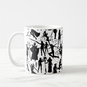 Cosplay Anime actions pattern.w No BG Coffee Mug