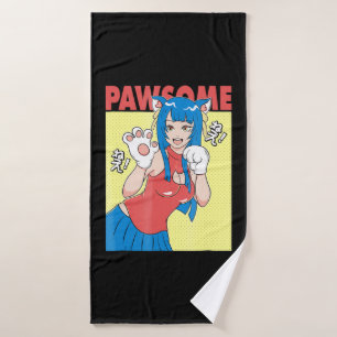 Cosplay   Anime Girl Cute Waifu Neko Cosplay Gift Bath Towel