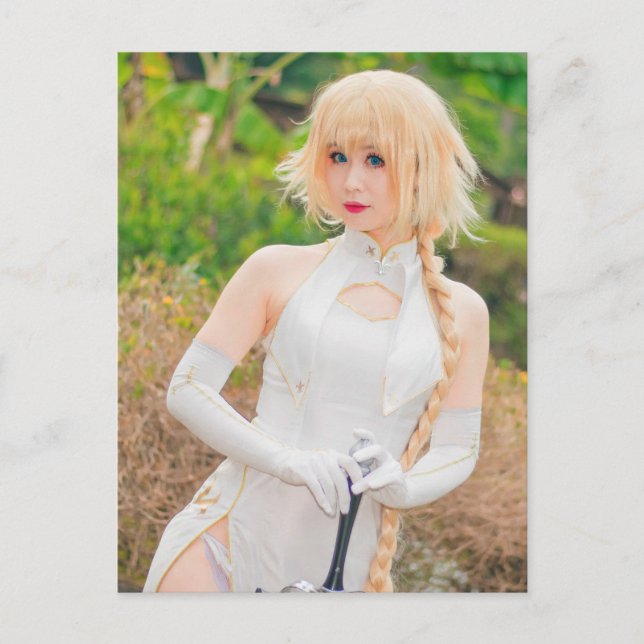 Cosplay Anime Pretty Asian Beauty Photo  Postcard (Front)