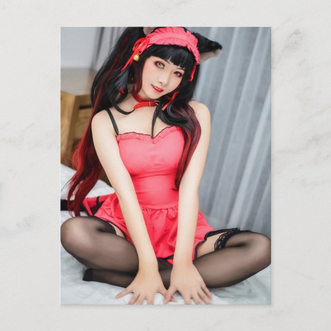 Cosplay Anime Pretty Asian Beauty Photo  Postcard (Front)