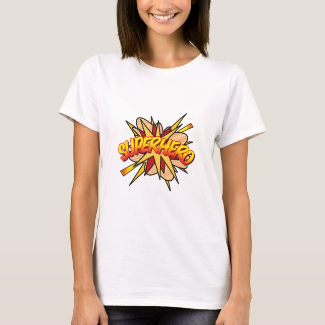 Cosplay Comic Book Pop Art SUPERHERO T-Shirt (Front)