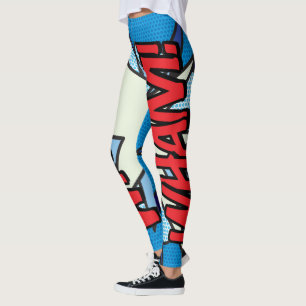 Cosplay Comic Book Pop Art WHAM Leggings