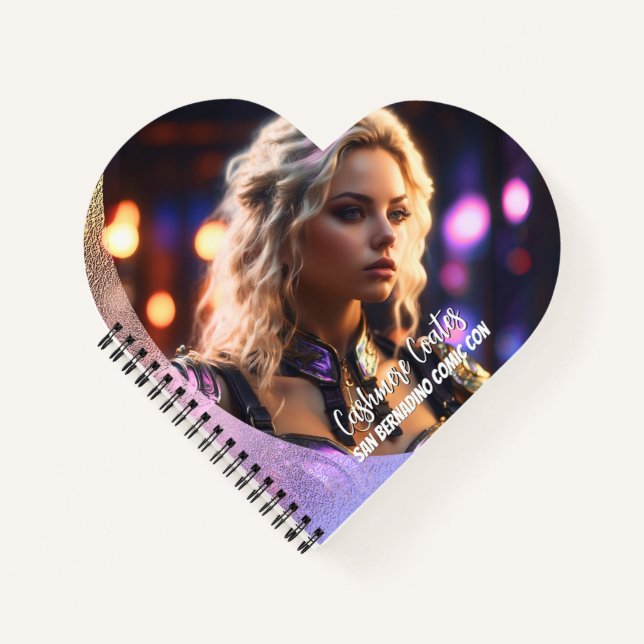 Cosplay Love | Heart Shaped Spiral Notebook (Front)